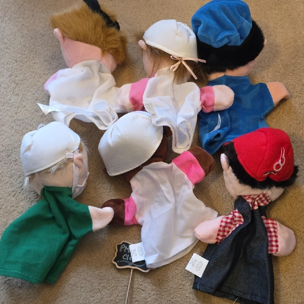 Get Ready Kids! Plush Hand Puppets Set of 6 Occupations